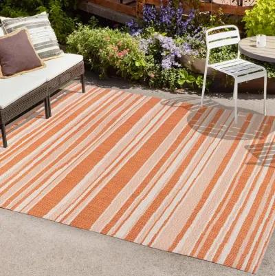 Castara Wavy Stripe Modern Indoor/Outdoor Area Rug