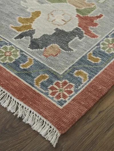 Karina 69G4F 7'9" x 9'9" Red/Gray/Ivory Rug