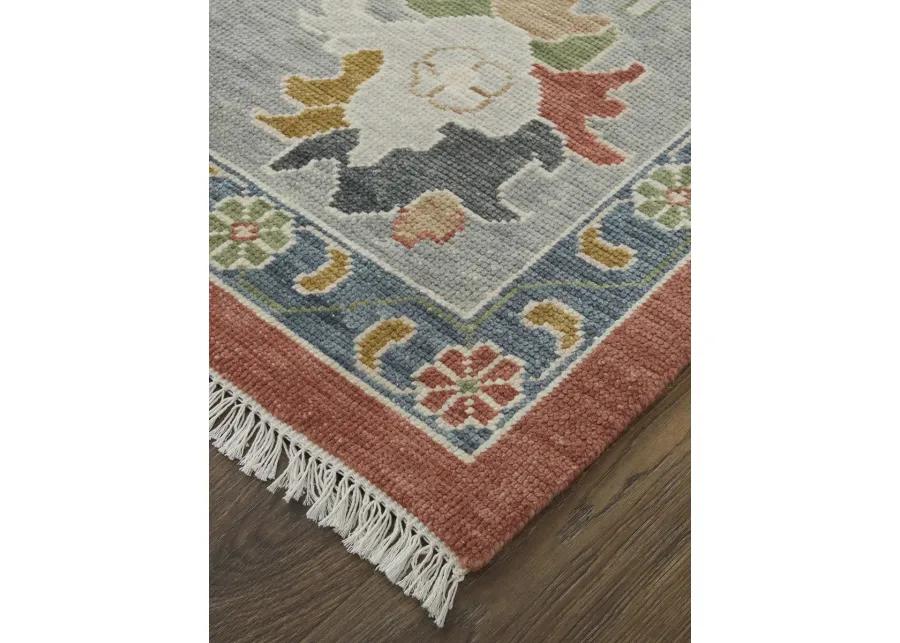 Karina 69G4F 7'9" x 9'9" Red/Gray/Ivory Rug