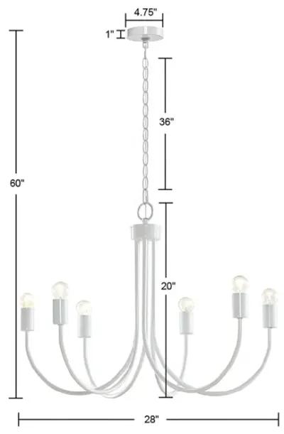 Ellie 6-Light Metal Chandelier