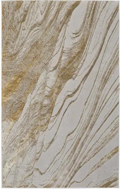 Aura 39LLF 1'8" x 2'10" Ivory/Taupe/Gold Rug