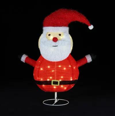 LuxenHome Santa Claus Lighted Globe 29.9-Inch Tall Indoor and Outdoor Holiday Decoration