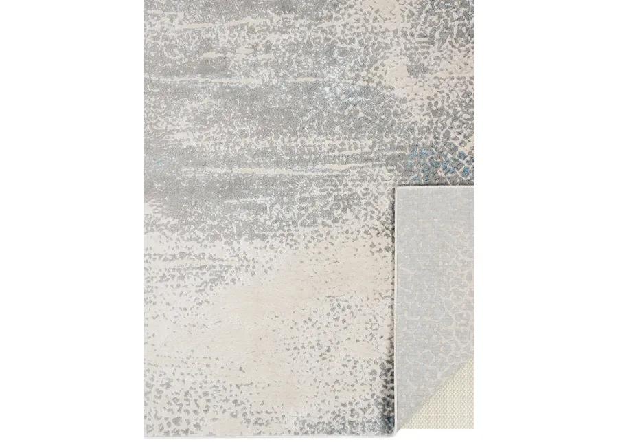 Azure 3401F 8' x 10' Gray/Blue/Ivory Rug