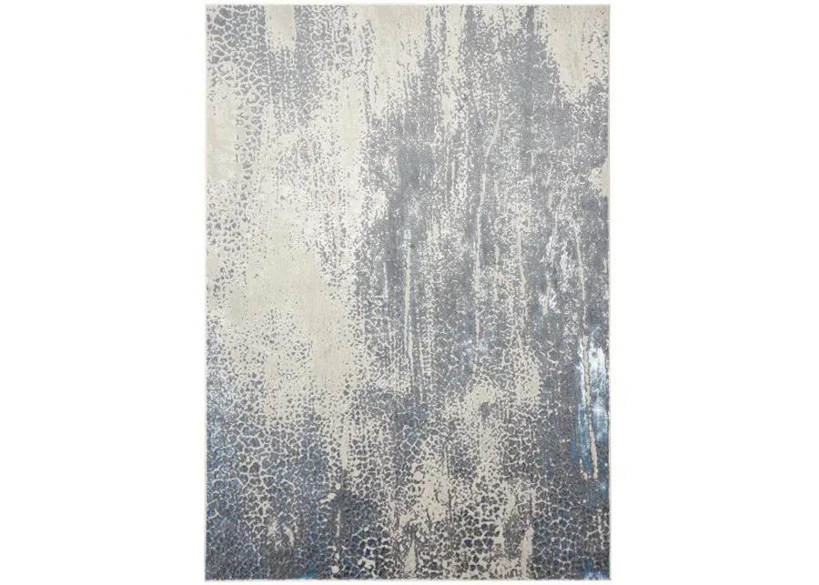 Azure 3401F 8' x 10' Gray/Blue/Ivory Rug