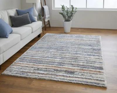 Mynka 39IEF Ivory/Blue/Orange 2' x 3' Rug