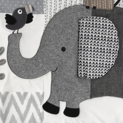 Lambs & Ivy Urban Jungle 4-Piece Crib Bedding Set - Gray, Brown, White, Jungle