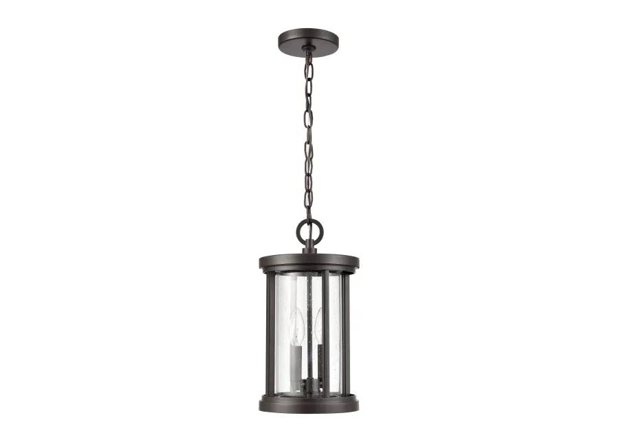 Brison 8'' Wide 2-Light Bronze Outdoor Pendant