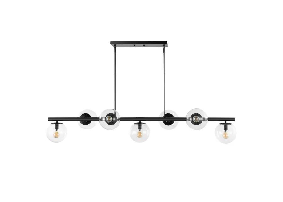 Luca Parisian Modern Glam Iron Globe Linear LED Pendant