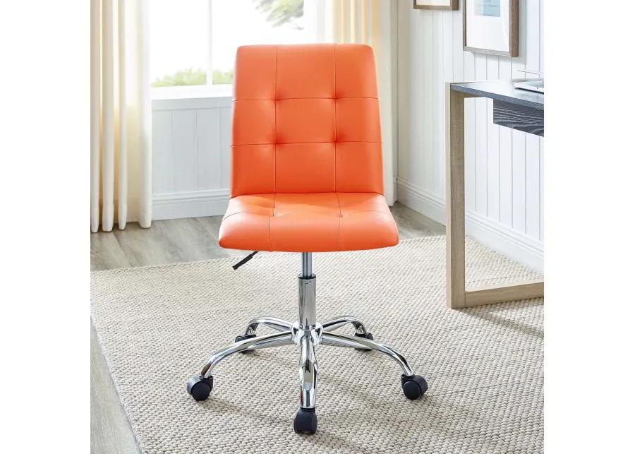 Modway Furniture - Prim Armless Mid Back Office Chair Orange