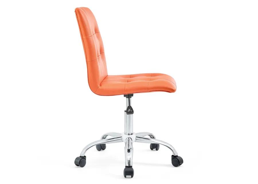 Modway Furniture - Prim Armless Mid Back Office Chair Orange