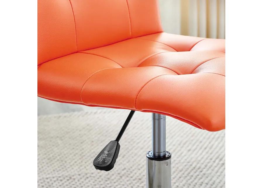 Modway Furniture - Prim Armless Mid Back Office Chair Orange