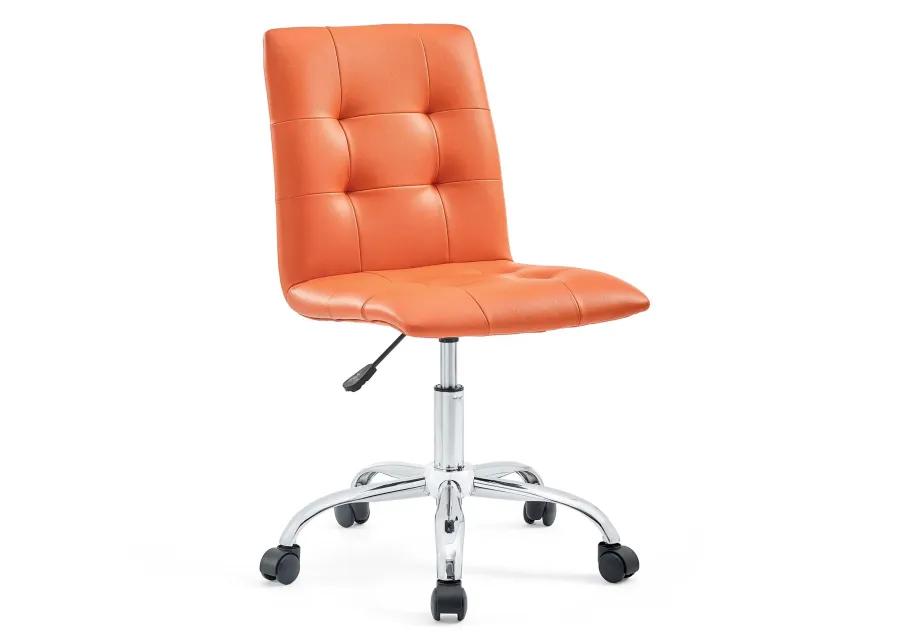 Modway Furniture - Prim Armless Mid Back Office Chair Orange