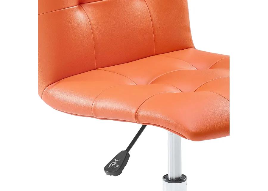 Modway Furniture - Prim Armless Mid Back Office Chair Orange