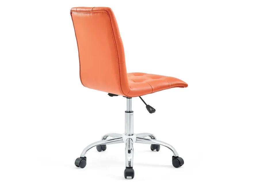 Modway Furniture - Prim Armless Mid Back Office Chair Orange