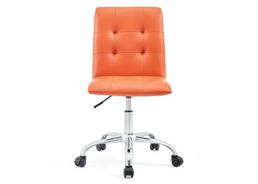 Modway Furniture - Prim Armless Mid Back Office Chair Orange