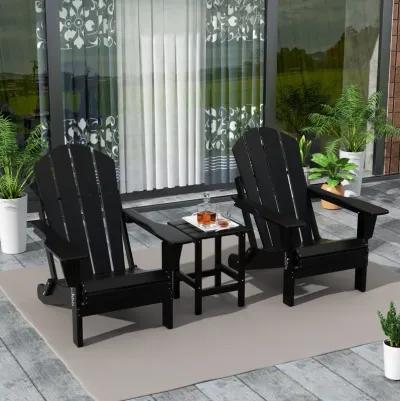 WestinTrends 3-Piece Outdoor Patio Adirondack Chairs with Side Table Set