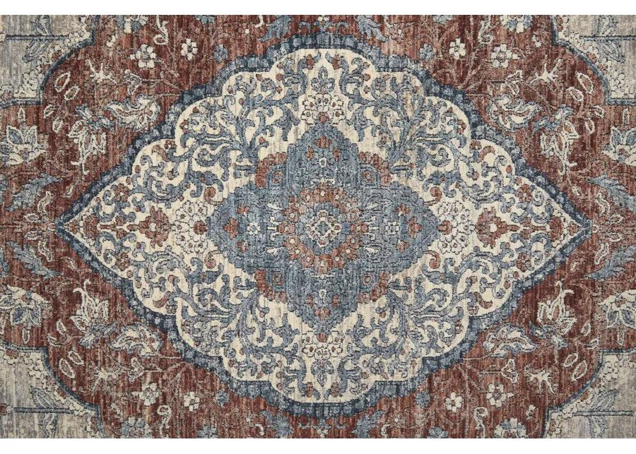 Marquette 39GRF Gray/Red/Blue 2'8" x 8' Rug