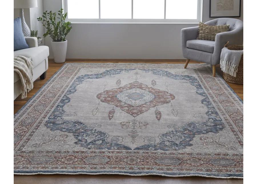 Marquette 39GRF Gray/Red/Blue 2'8" x 8' Rug