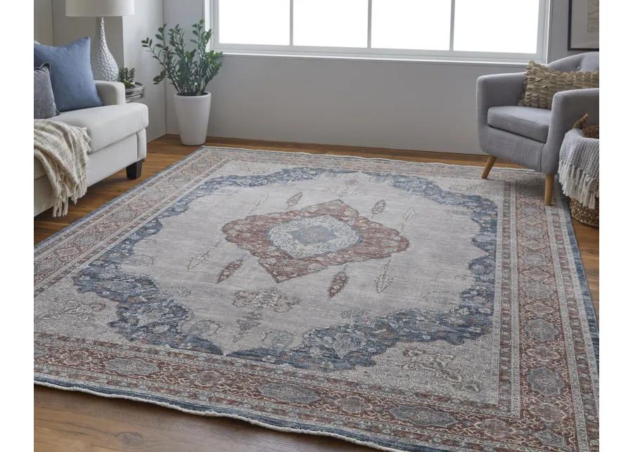 Marquette 39GRF Gray/Red/Blue 2'8" x 8' Rug