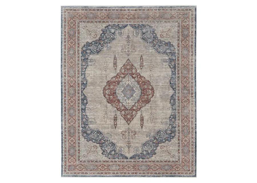 Marquette 39GRF Gray/Red/Blue 2'8" x 8' Rug