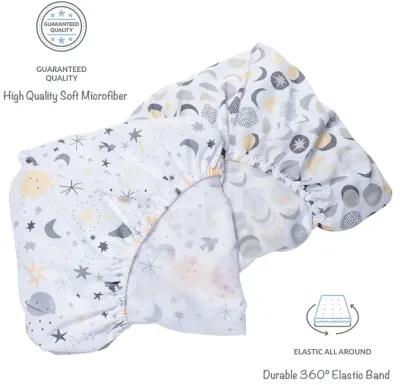 Bedtime Originals Celestial Moon/Stars 2-Pack Fitted Crib/Toddler Sheet Set