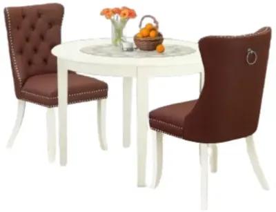 3 Piece Dining Room Table Set Contains a Round Kitchen Table