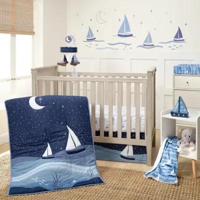 Lambs & Ivy Little Skipper 3-Piece Sailboat Nautical Nursery Crib Bedding Set