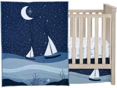 Lambs & Ivy Little Skipper 3-Piece Sailboat Nautical Nursery Crib Bedding Set