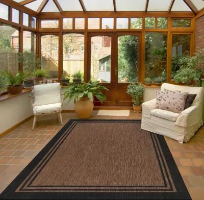 Aloha Washable Gold Black Indoor/Outdoor Area Rug