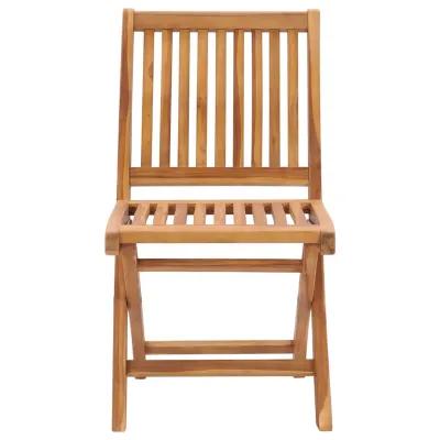 vidaXL Garden Chairs 2 pcs with Green Cushions Solid Teak Wood