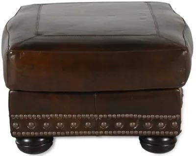 Cowboy Chesterfield Leather Ottoman