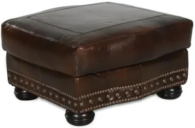 Cowboy Chesterfield Leather Ottoman