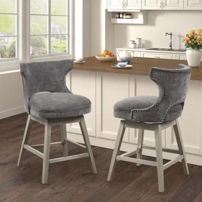 Gracie Mills Paula Transitional Swivel Counter Stool 25.75