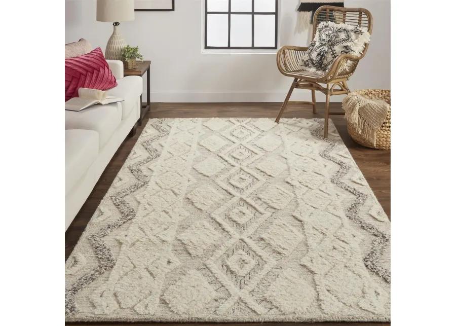 Anica 8006F Ivory/Taupe/Gray 5' x 8' Rug