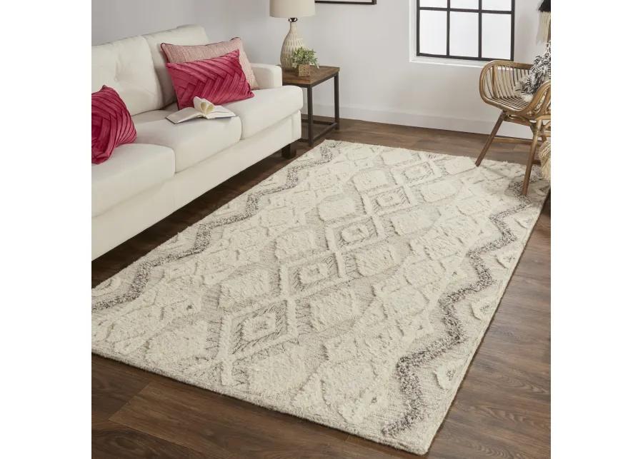 Anica 8006F Ivory/Taupe/Gray 5' x 8' Rug