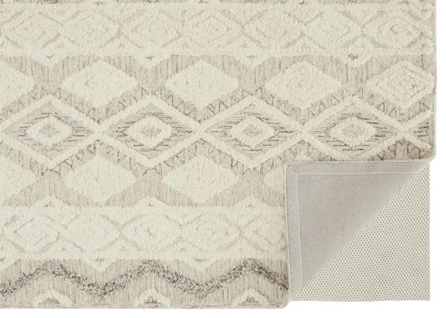 Anica 8006F Ivory/Taupe/Gray 5' x 8' Rug