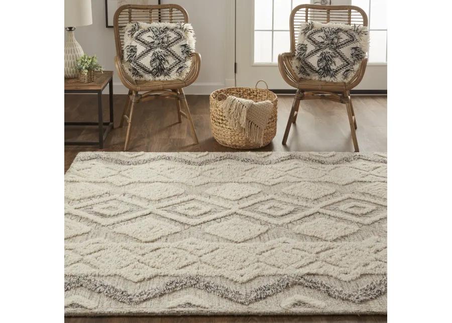 Anica 8006F Ivory/Taupe/Gray 5' x 8' Rug