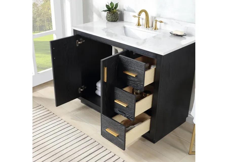 Altair 42 Single Bathroom Vanity Set in Black Oak without Mirror