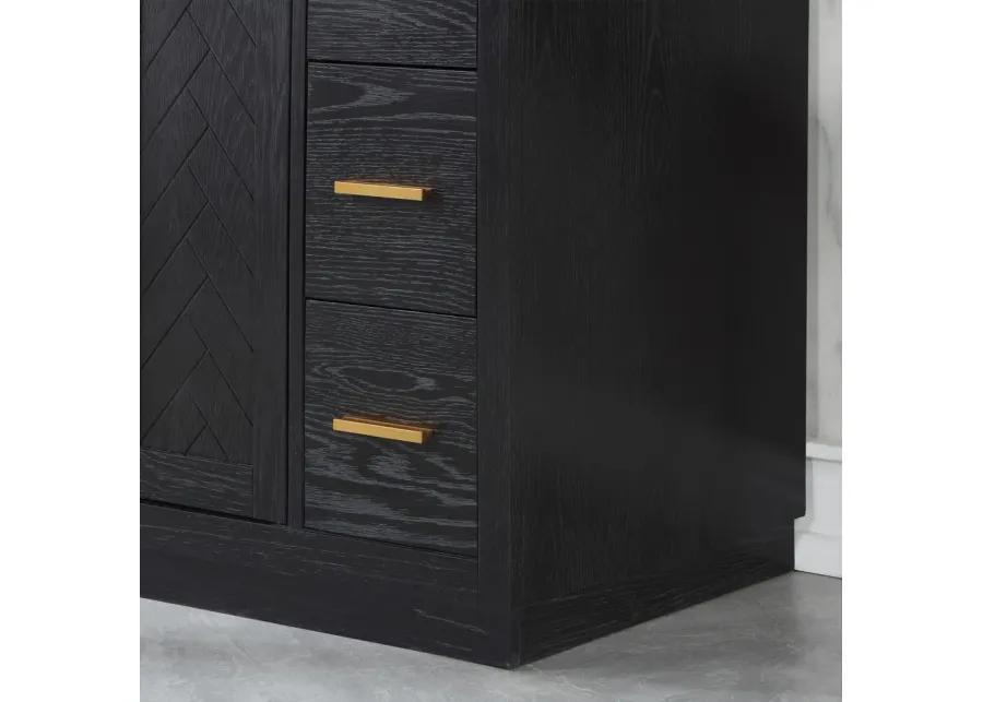 Altair 42 Single Bathroom Vanity Set in Black Oak without Mirror