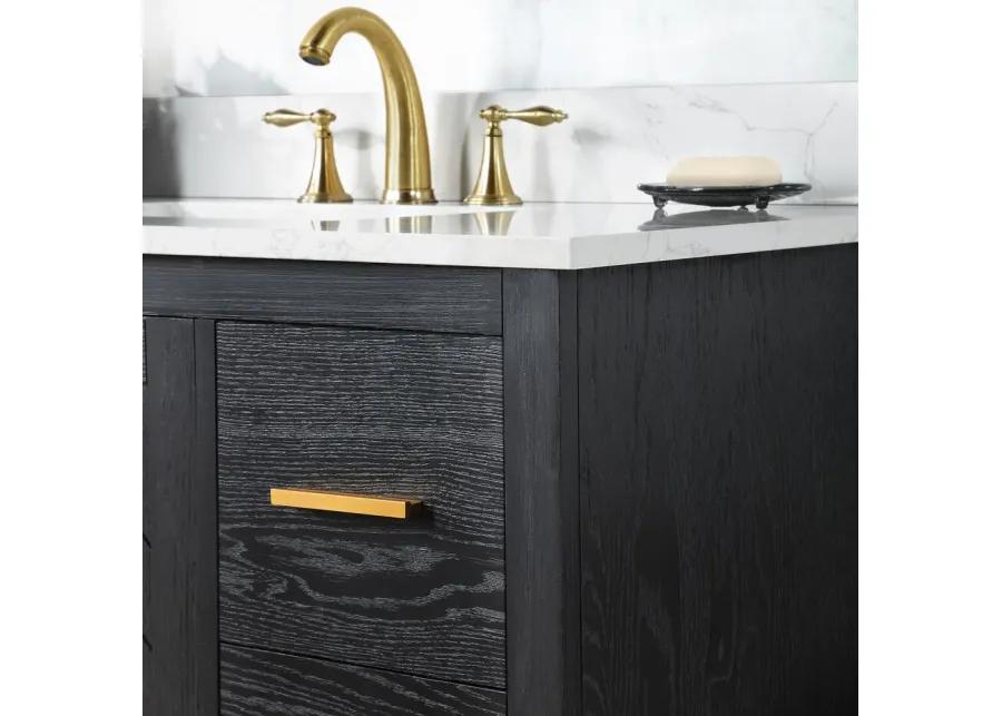 Altair 42 Single Bathroom Vanity Set in Black Oak without Mirror