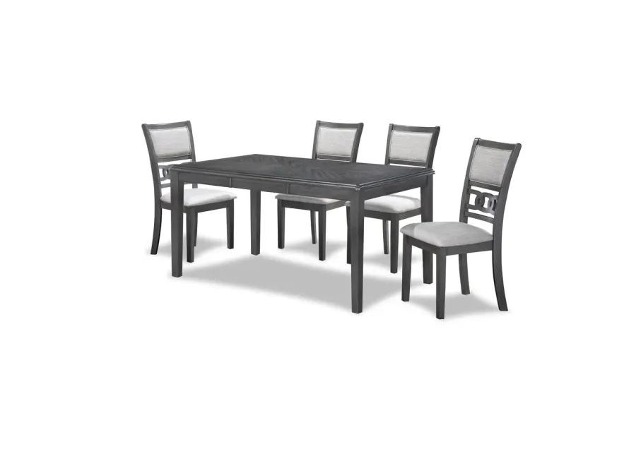 New Classic Furniture Gia 6 Pc Dining Table, 4 Chairs & Bench -Gray