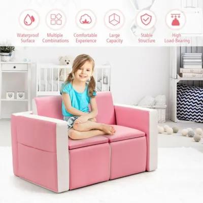 Hivvago Multi-functional Kids Sofa Table Chair Set