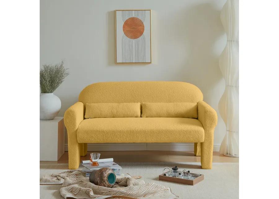 Modern Boucle Loveseat For Living Room