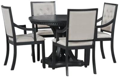 Merax Retro 5-piece Dining Round Table Set