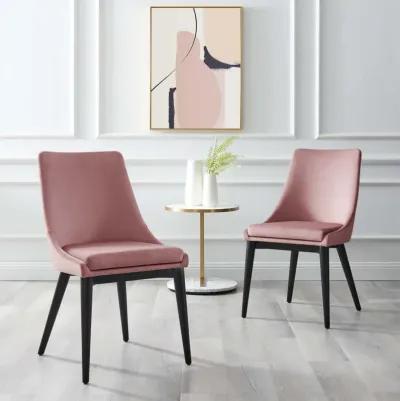 Viscount Accent Performance Velvet Dining Chairs - Set of 2