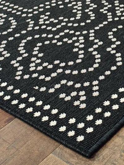 Marina 6'7" x 9'6" Black Rug