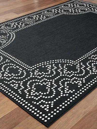 Marina 6'7" x 9'6" Black Rug