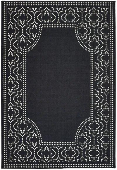 Marina 6'7" x 9'6" Black Rug