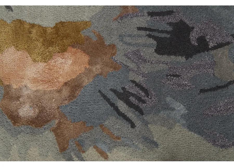 Dafney 8866F Gray/Blue/Orange 5' x 8' Rug