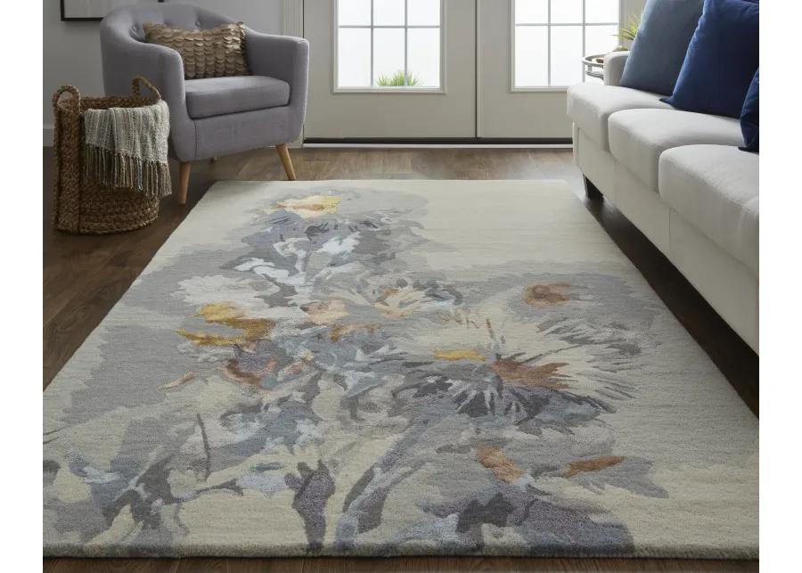 Dafney 8866F Gray/Blue/Orange 5' x 8' Rug